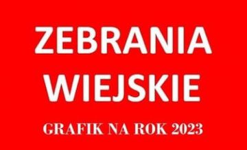 Zebrania wiejskie - grafik na rok 2023