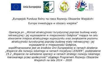 Wzrost atrakcyjności turystycznej poprzez budowę wiaty rekreacyjnej i jej wyposażenie w miejscowości Gołębice